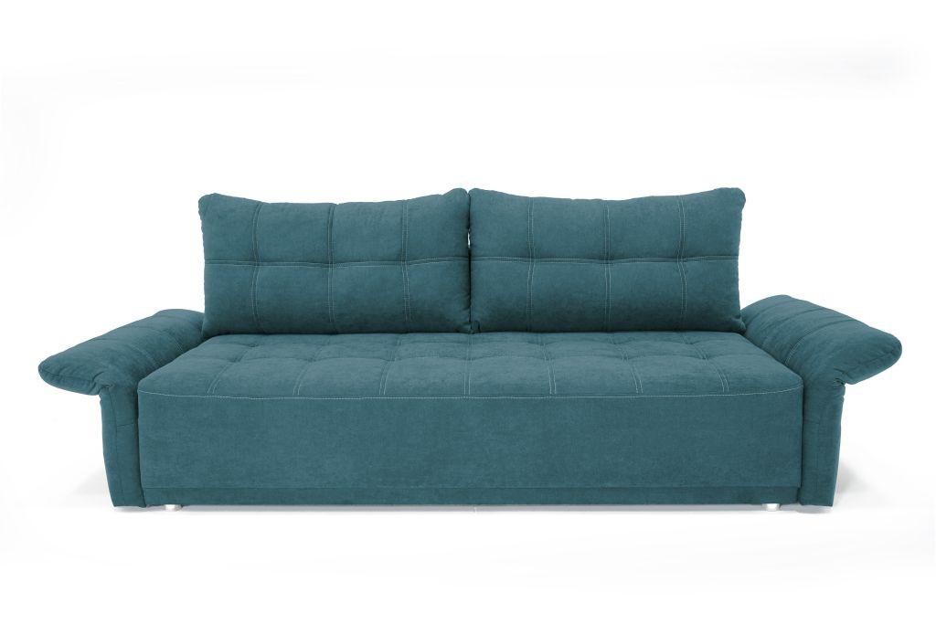 Velká pohovka PASCAL, petrolejová - petrolej, Basics, kov/dřevo (221/91/107cm)