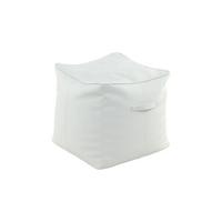 Pouf Travis L/B/H: 45x45x45 cm Weiß Synthetikfaser - Weiß, Basics, Kunststoff/Textil (45/45/45cm) - Kayoom