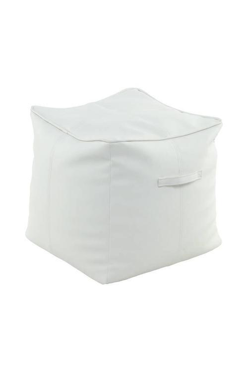 Pouf Travis L/B/H: 45x45x45 cm Weiß Synthetikfaser