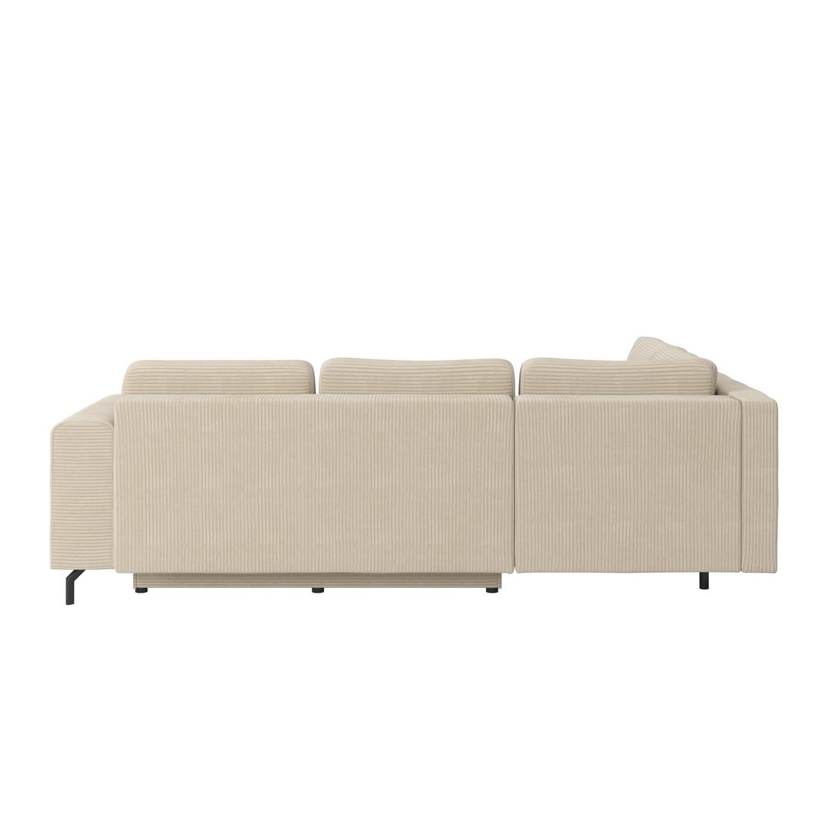 Rohová sedačka VENI, ľavá, béžový menčester - čierna/béžová, Modern, textil (210/272cm) - Ondega
