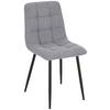 Vierfußstuhl Adea Leinenoptik Grau, B: 45 Cm - Schwarz/Grau, KONVENTIONELL, Holz/Textil (45/88/55cm) - P & B