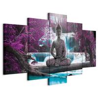 LEINWANDBILD Grau Violett B: 100 cm - Violett/Grau, Basics, Holzwerkstoff/Textil (100/50/1.2cm) - artgeist