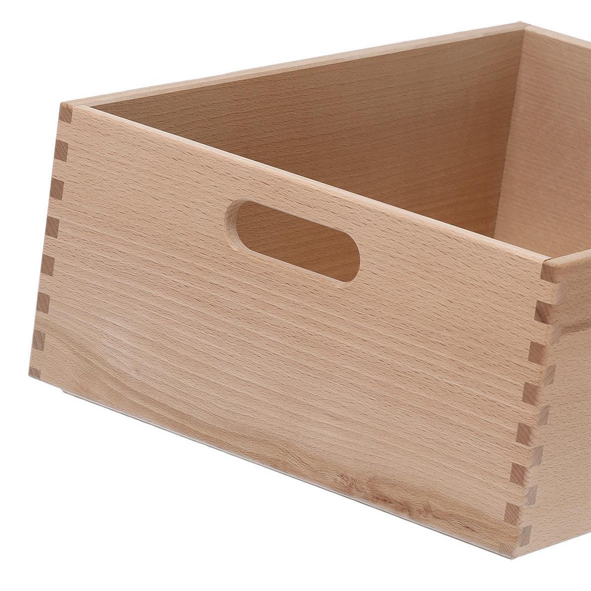 AUFBEWAHRUNGSBOXEN-SET Holz, LxBxH: ca. 40x27x32 cm - Naturfarben, Basics, Holz (40/26,5/32cm) - Zeller Present