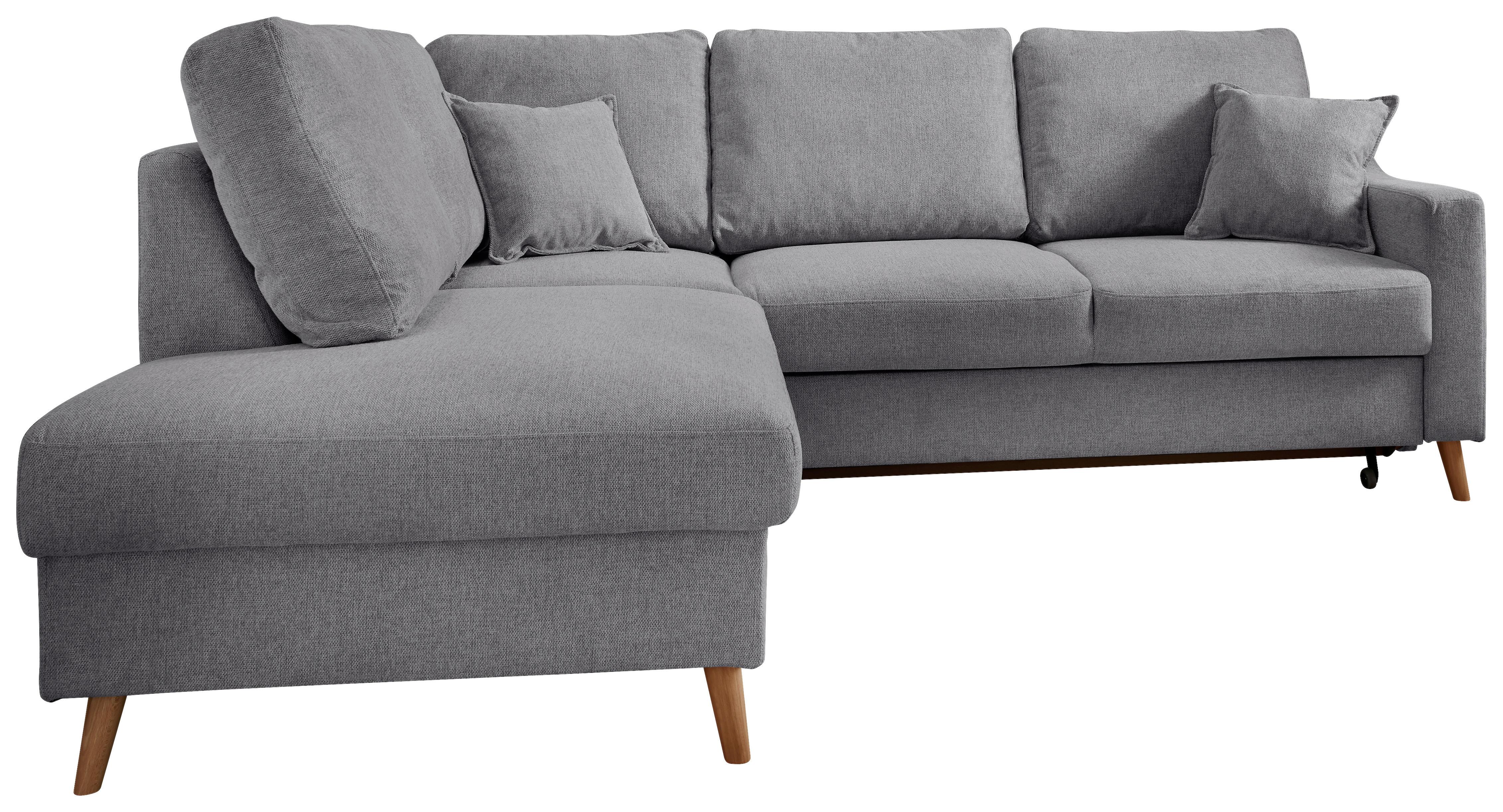 Ecksofa Valentina Dunkelgrau S: 200x230 Cm - Dunkelgrau/Naturfarben, KONVENTIONELL, Textil (200/230cm) - Livetastic