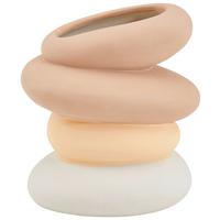 Vase Sylvan Organisch Keramik H: 13 Cm - Beige/Grau, MODERN, Keramik (11,5/13/7,5cm) - Luca Bessoni