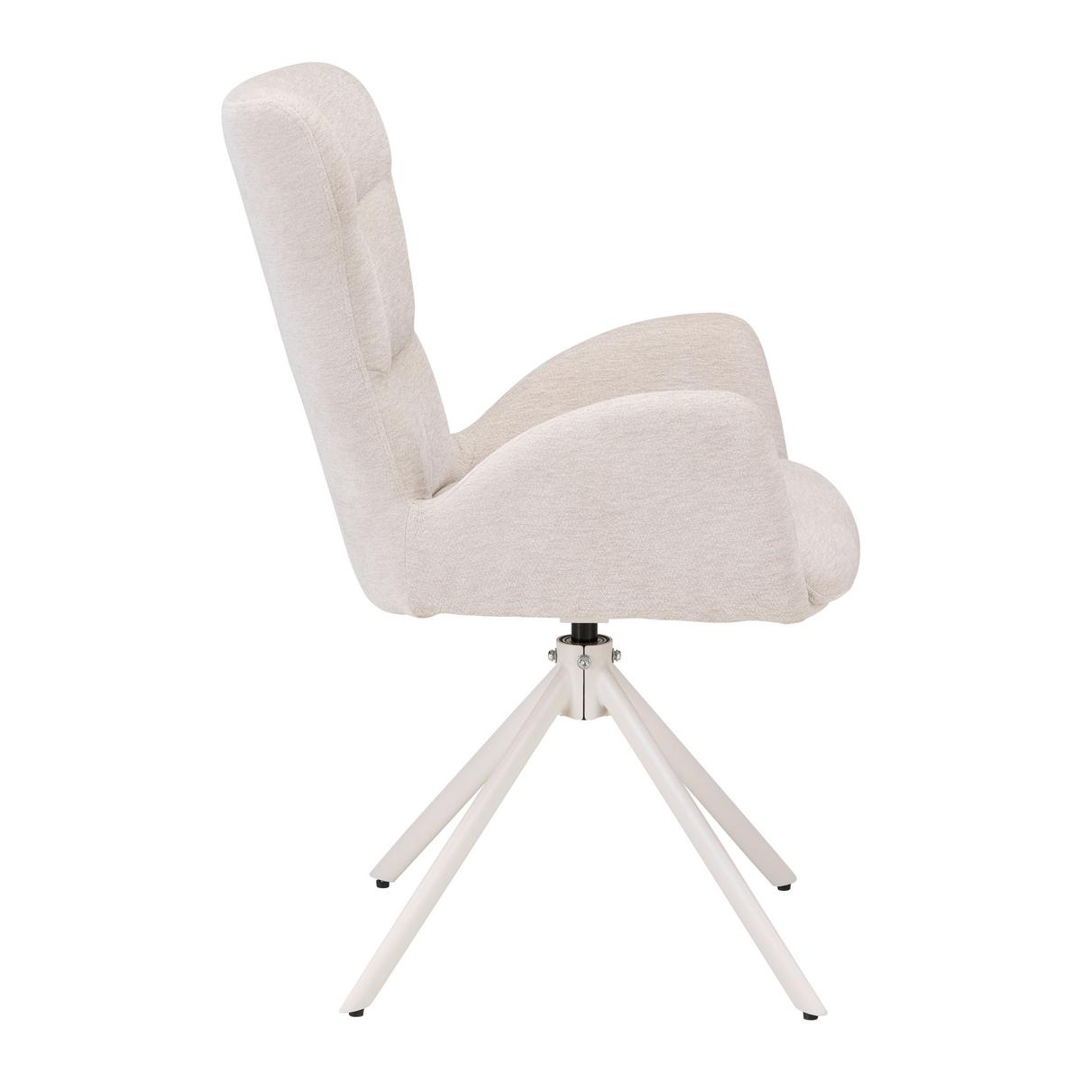 STOLIČKA S PODRÚČKAMI STELLA - béžová, Design, kov/textil (58/91/65cm) - Mömax