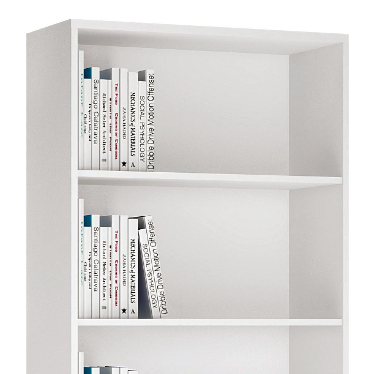 REGÁL 4-YOU YUR03 - biela, Modern, drevo (74/189,5/35,2cm)