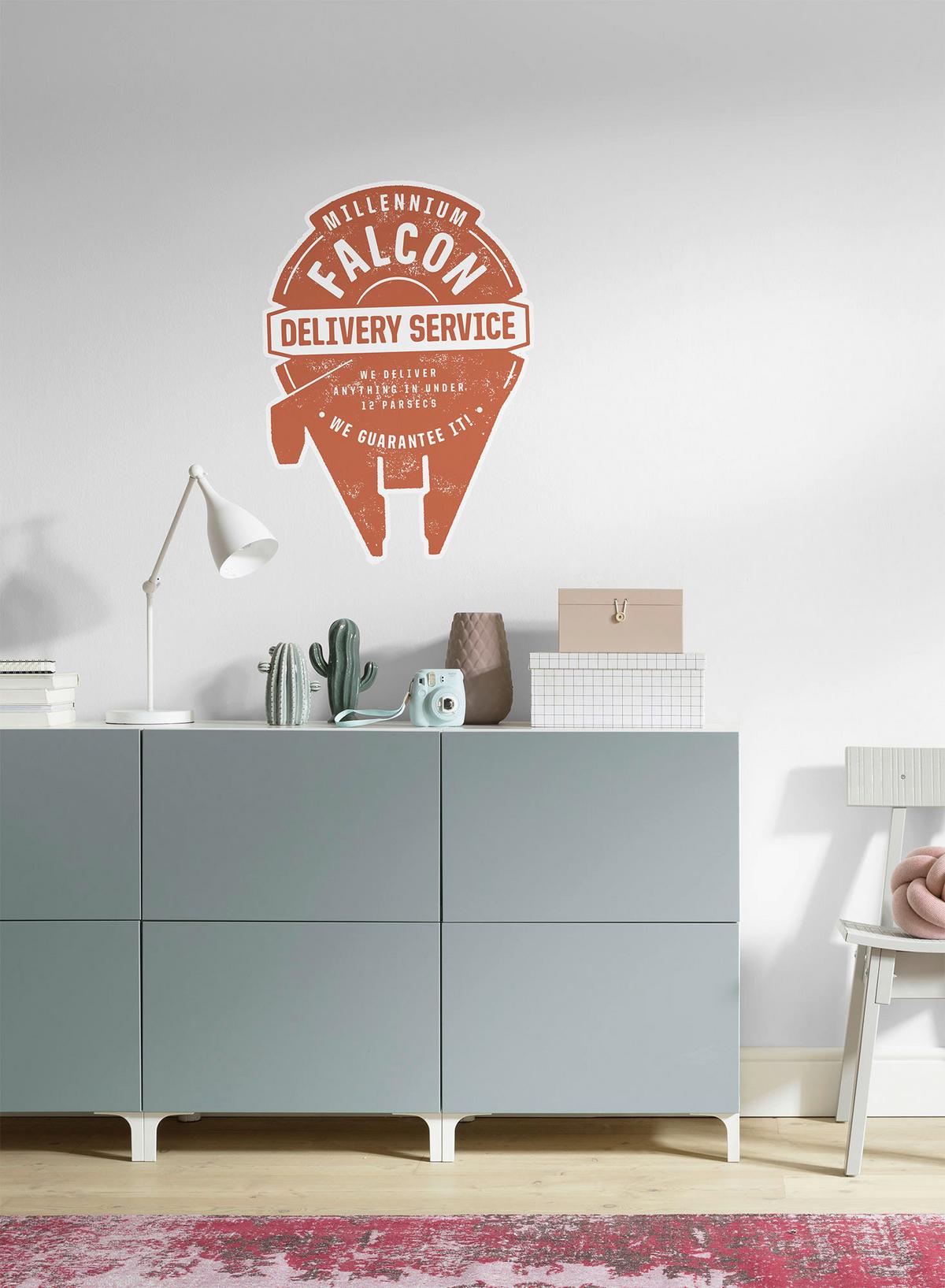 Wandtattoo Star Wars Delivery Service - Rot/Weiß, Basics, Kunststoff (50/70cm) - Komar