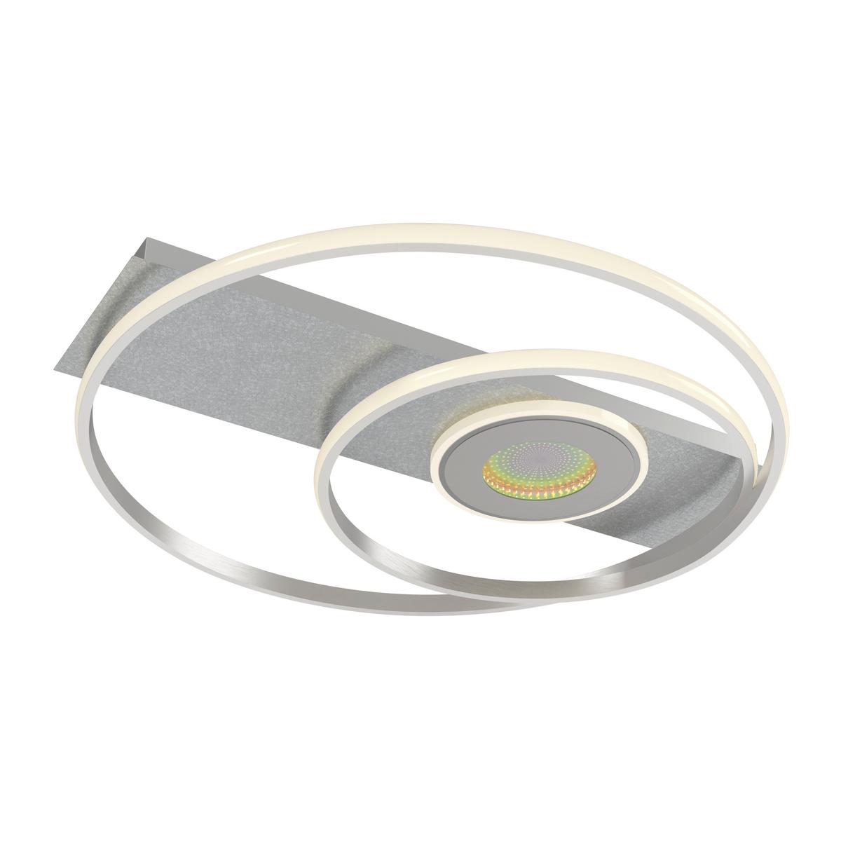 LED-Deckenleuchte CAMILLA - Silberfarben/Alufarben, Basics, Kunststoff/Metall (65/60/6cm) - Luca Bessoni