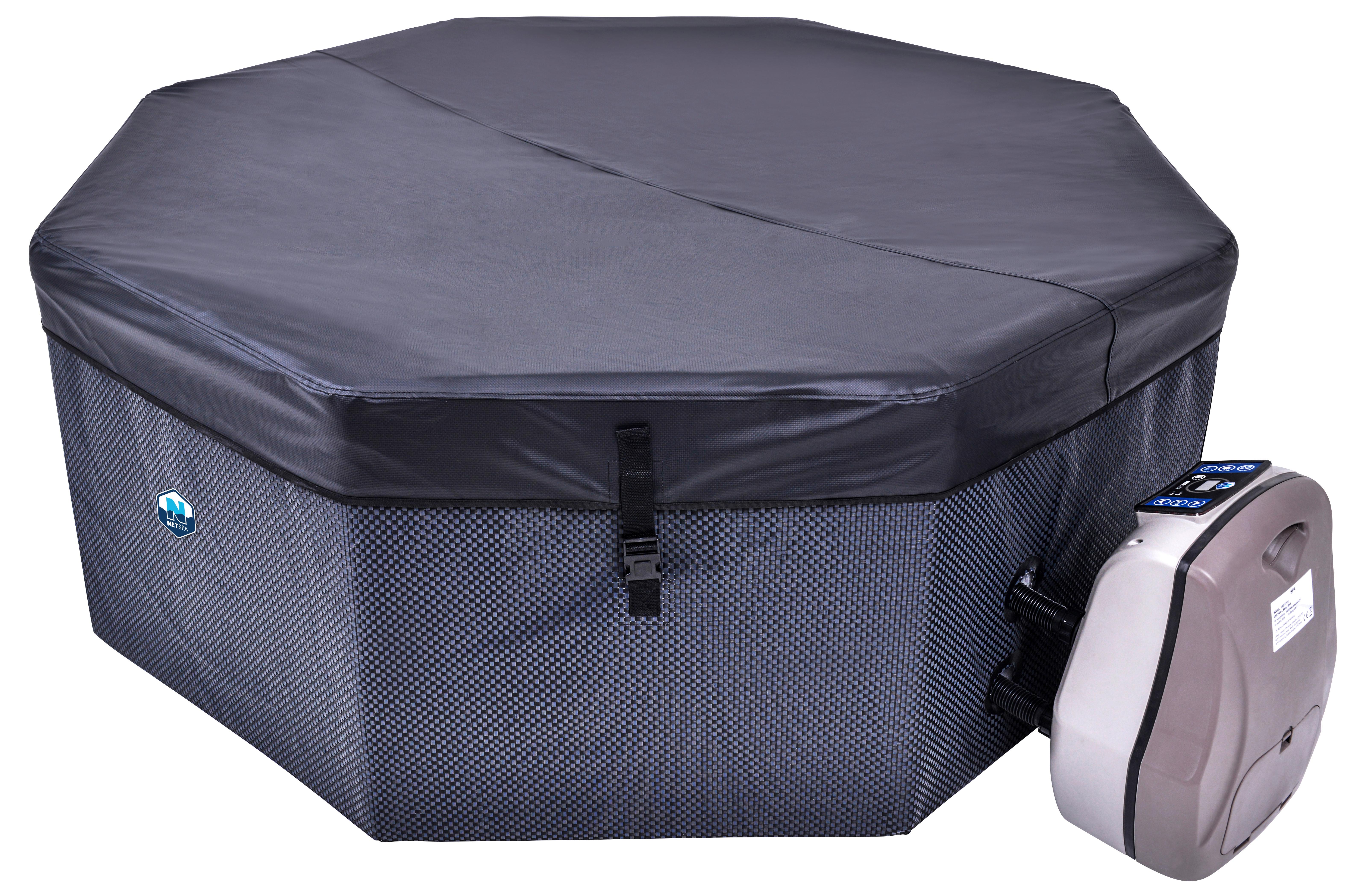 Whirlpools Metall/Kunststoff Netspa Ø 193 X H 73 cm - Schwarz, Basics, Kunststoff/Metall (193/73cm)