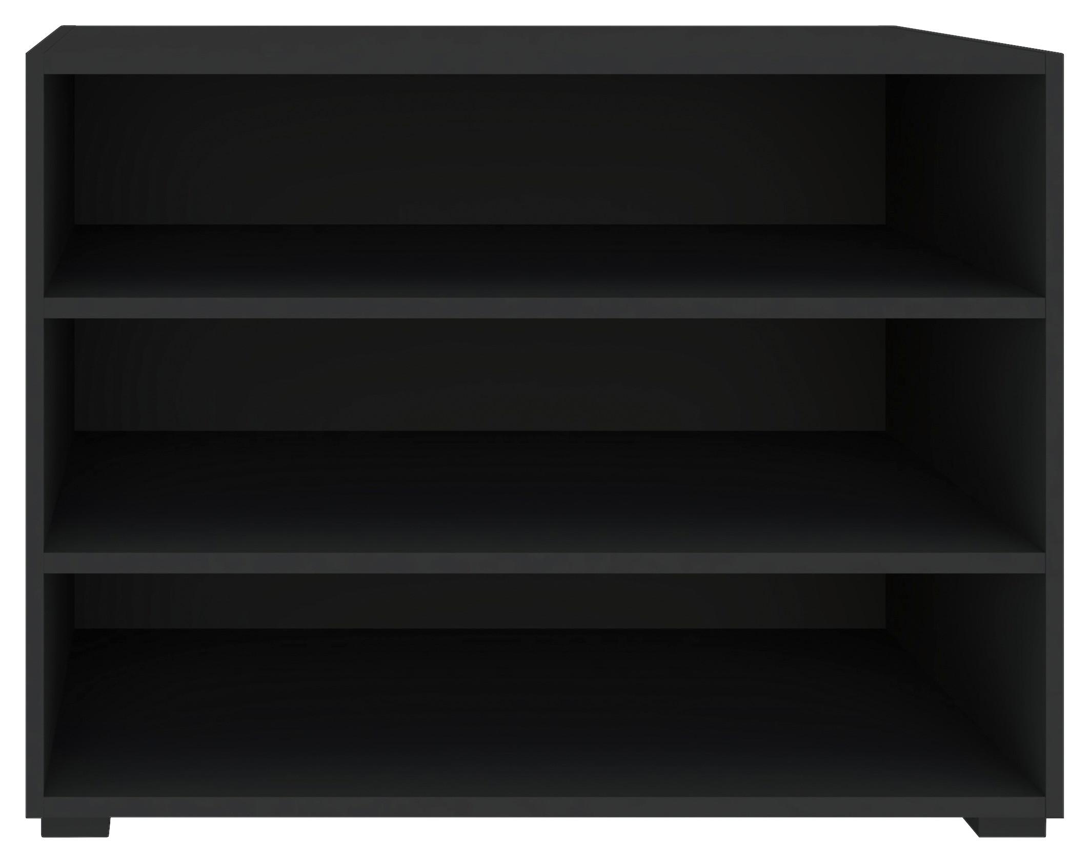 Regál Unit-Elements Midi - černá/antracitová, Moderní, kompozitní dřevo (91,2/67,2/40cm) - Ondega