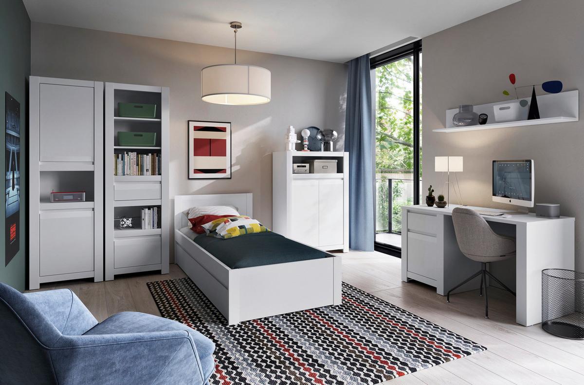 TV komoda NOVI barva bílá - bílá, Moderní, kompozitní dřevo (153,4/65/42,2cm) - Premium Living