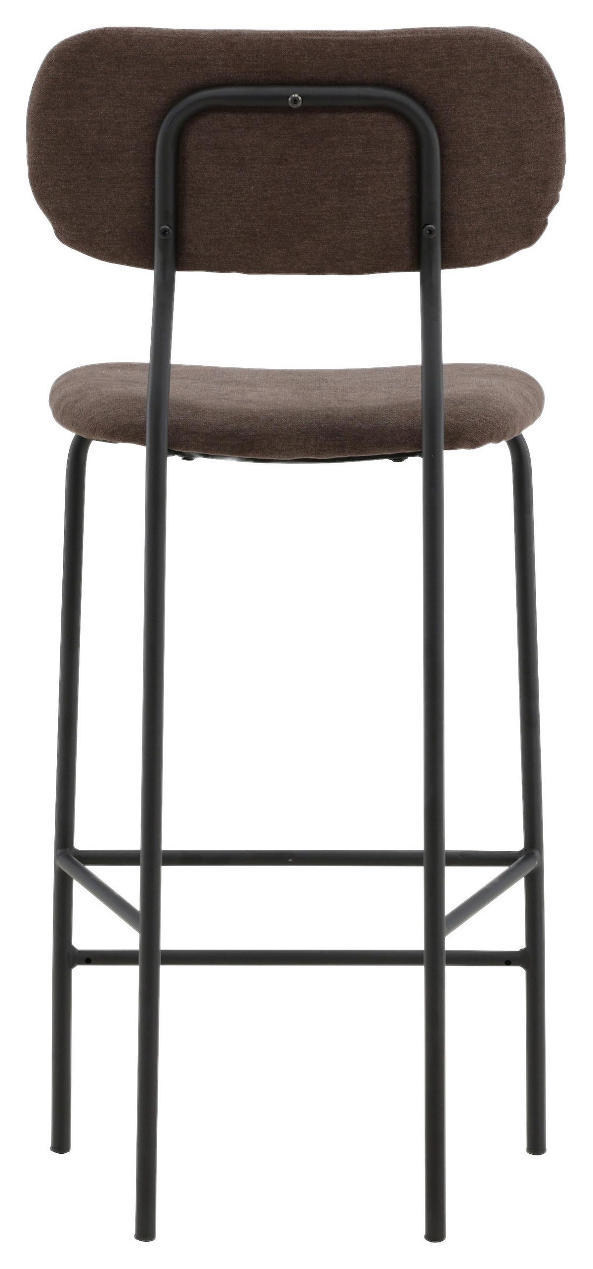 Barhocker-Set Ralf - Braun, Design, Textil/Metall (47/105/49cm) - Livetastic