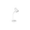 LED-Tischleuchte Pongo Braun Weiß B: 13 cm - Weiß/Braun, Basics, Kunststoff (36/13/23cm)