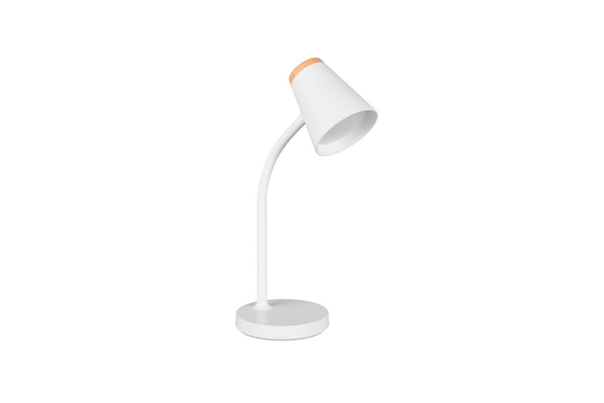 LED-Tischleuchte Pongo Braun Weiß B: 13 cm - Weiß/Braun, Basics, Kunststoff (36/13/23cm)
