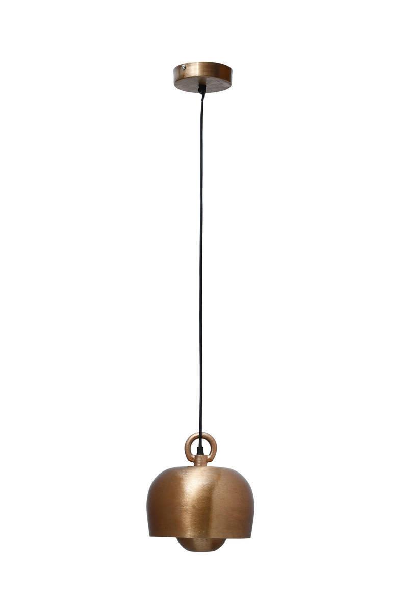 Hängeleuchte Art Deco H: 22,5 cm 1-Flammig - Kupferfarben, Trend, Metall (20,5/20,5/22,5cm) - Kayoom