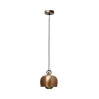 Hängeleuchte Art Deco H: 22,5 cm 1-Flammig - Kupferfarben, Trend, Metall (20,5/20,5/22,5cm) - Kayoom