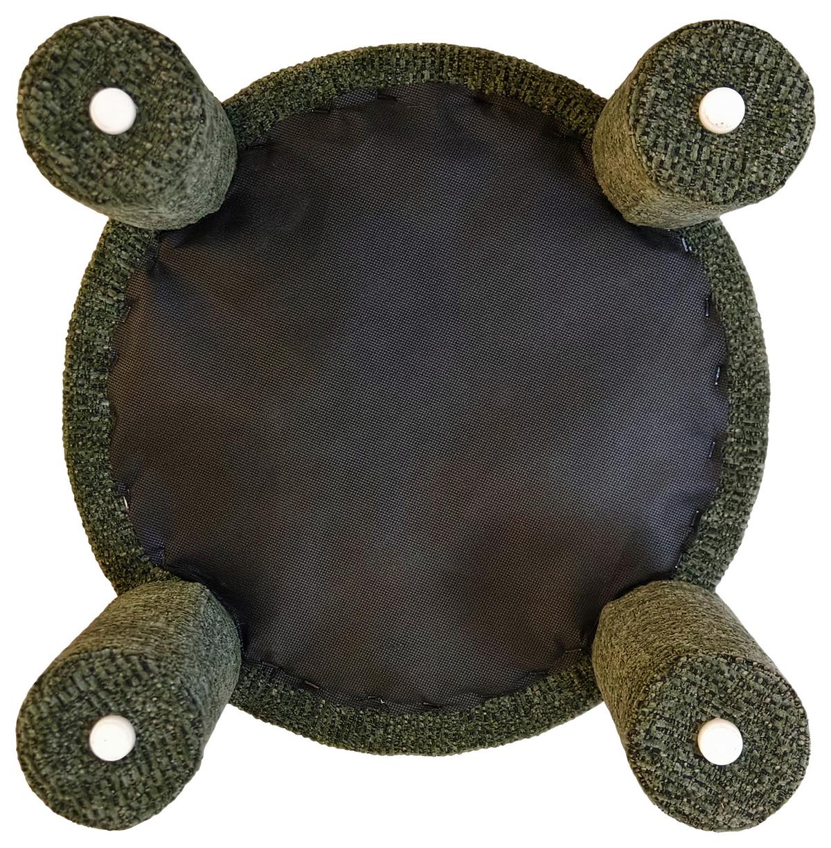 Taburetka LEONIE, zelená ženilka, max. 120 kg - zelená, Lifestyle, kompozitné drevo/textil (47/47/42cm) - Mömax