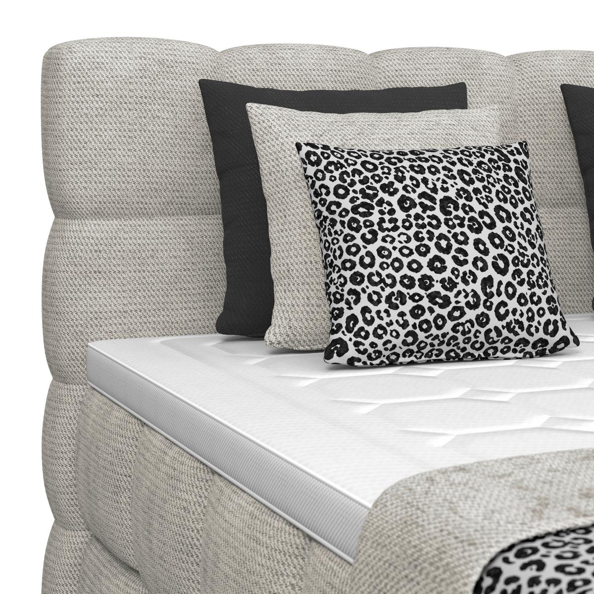 Boxspringbett Brisbane inkl. Bettkasten 160x200 - Ecru/Schwarz, Trend, Holz/Holzwerkstoff (160/200cm) - Sembella