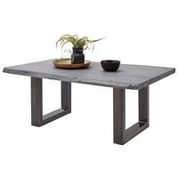 Couchtisch Holz Massiv Cartagena Grau/nickelfarben - Grau/Nickelfarben, MODERN, Holz/Metall (110/45/70cm)