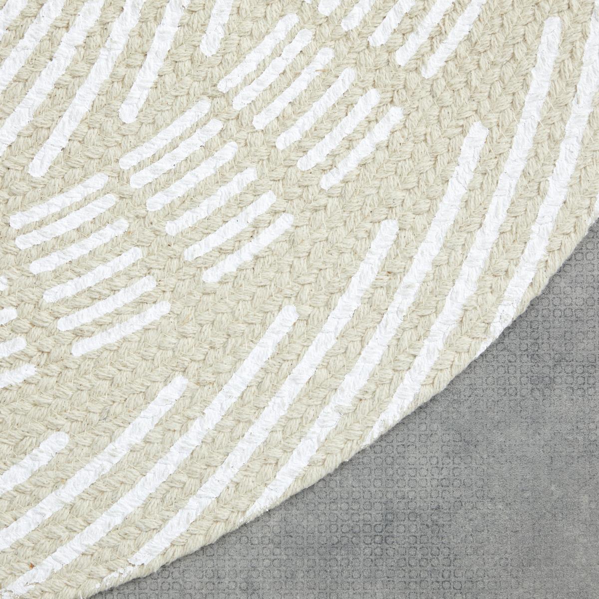 Koberec tkaný na plocho MIAMI, Ø: 100 cm - přírodní barvy/světle hnědá, Moderní, textil (100cm) - Modern Living