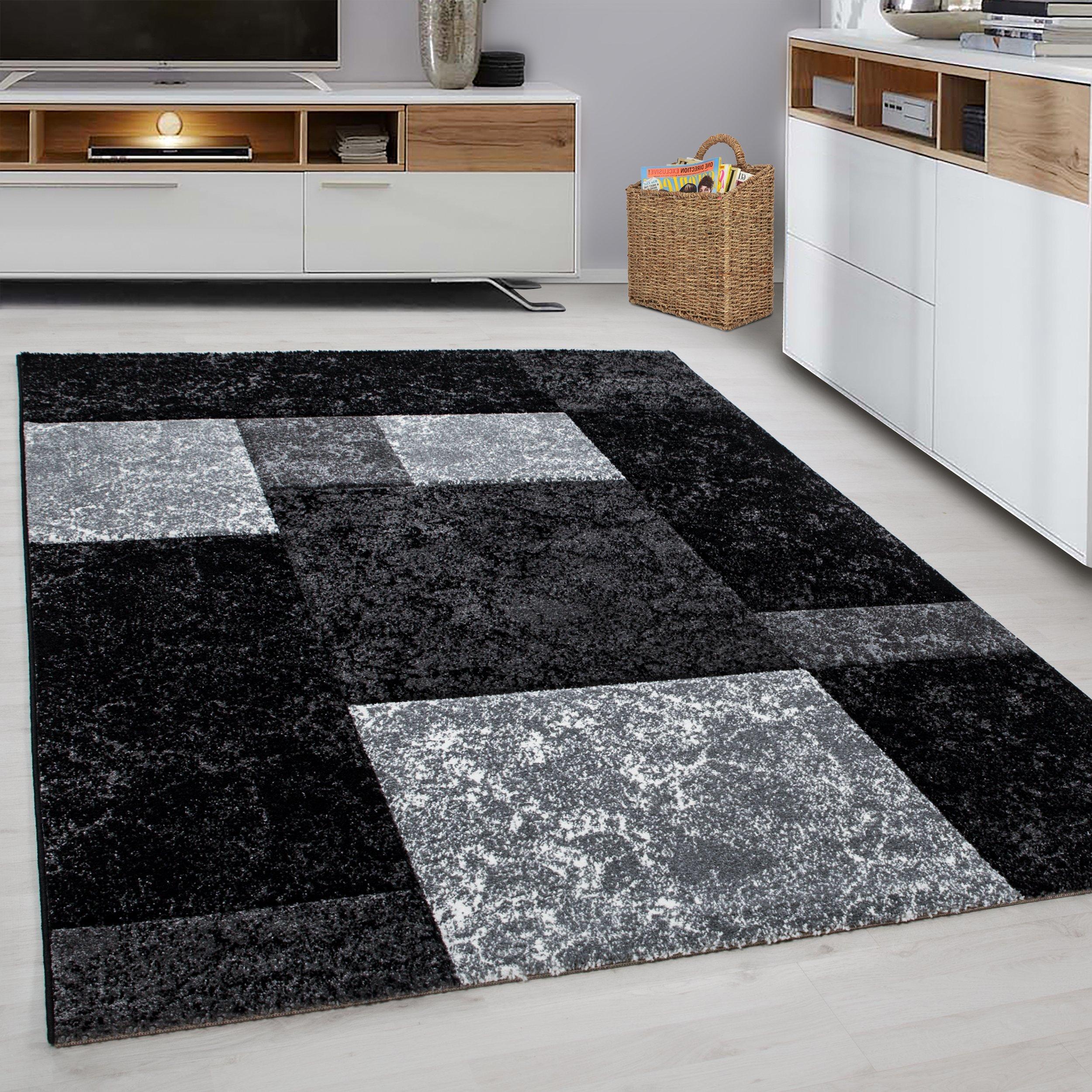 Webteppich Schwarz Naturfaser Hawaii 160x230 cm - Schwarz, KONVENTIONELL, Textil (160/230cm)