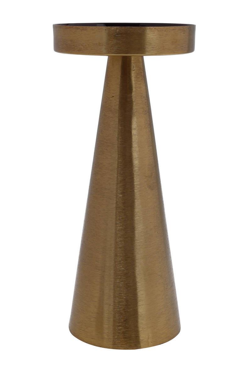 Kerzenständer Art Deco Eisen Goldfarben/Beere - Beere/Goldfarben, Trend, Metall (11/25/11cm) - Kayoom
