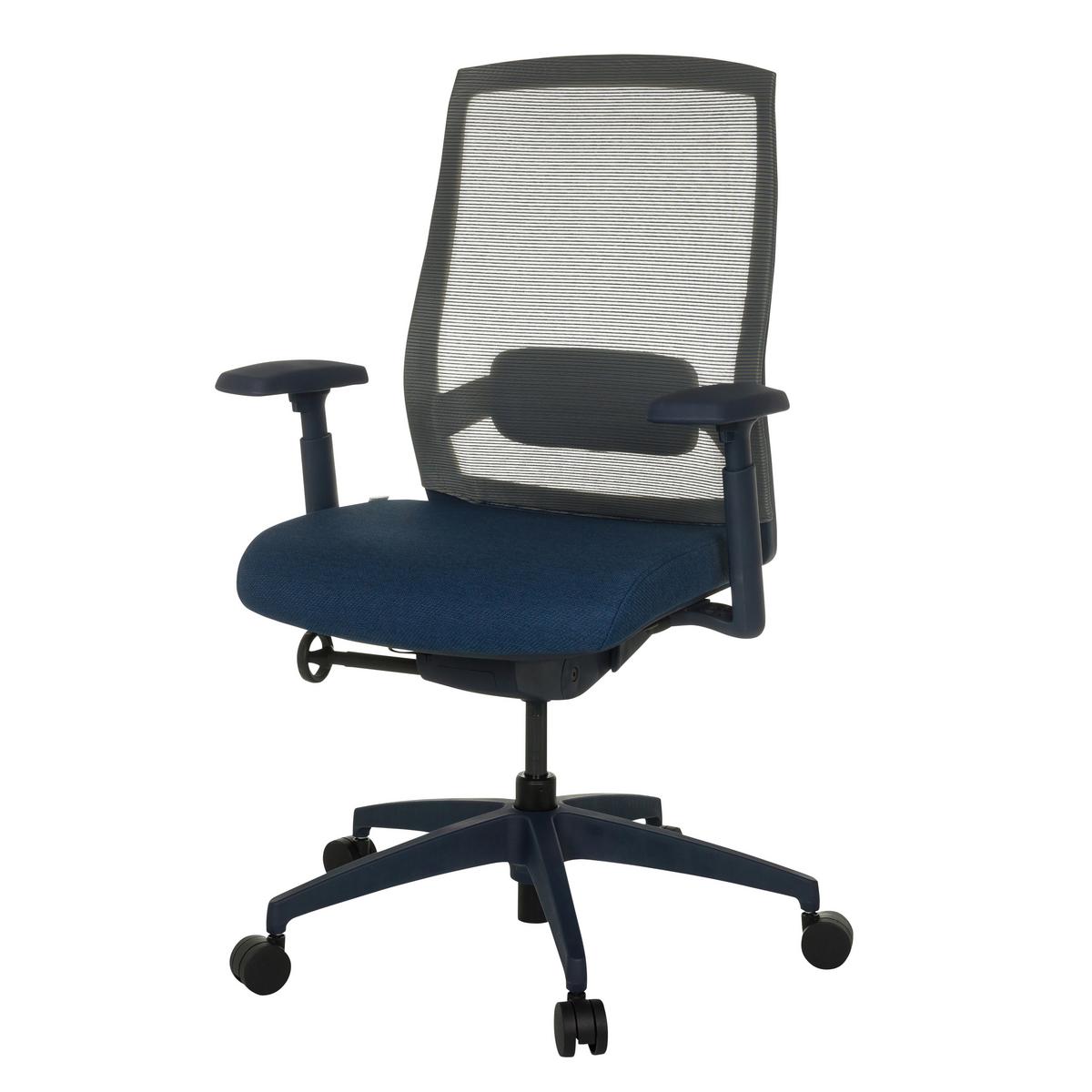 Drehstuhl Colore Blau B: 65 cm - Blau/Schwarz, MODERN, Kunststoff/Textil (65/95 - 103/70cm) - MID.YOU