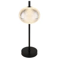 Led-tischleuchte 16042t - Klar/Schwarz, KONVENTIONELL, Kunststoff/Metall (15/40cm) - Globo