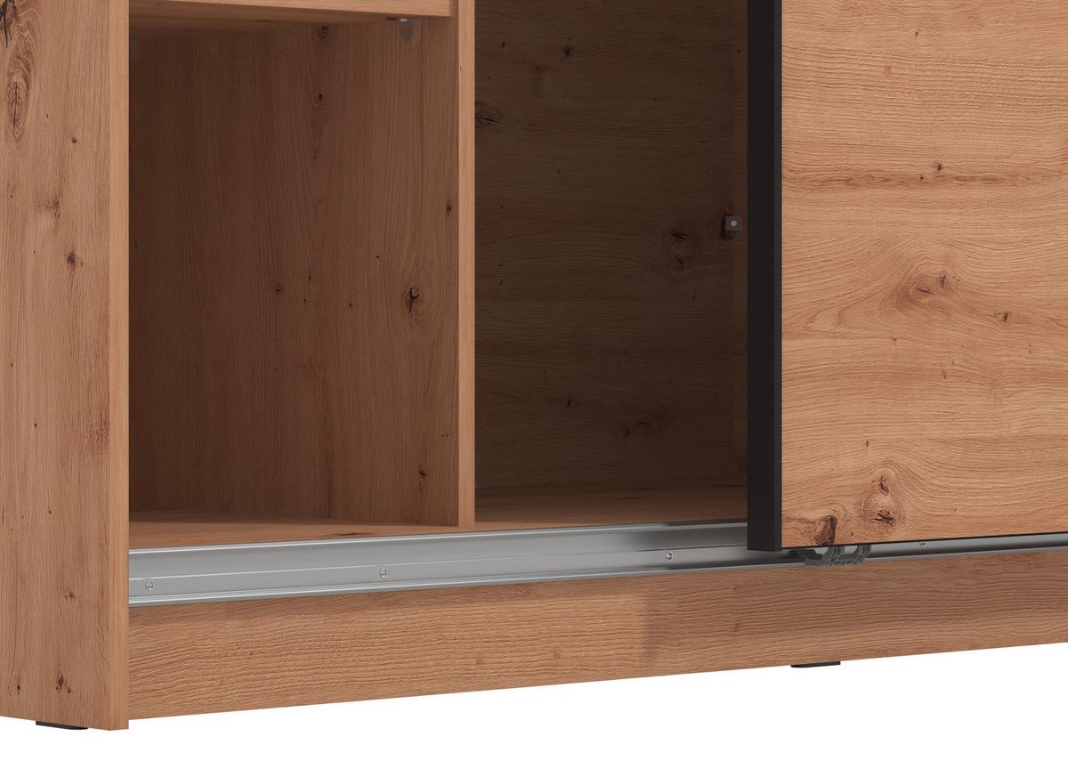 Tolóajtós Szekrény Sierra 236/210 Cm - tölgyfa színű, Basics, faalapú anyag (236,5/210/62,5cm)