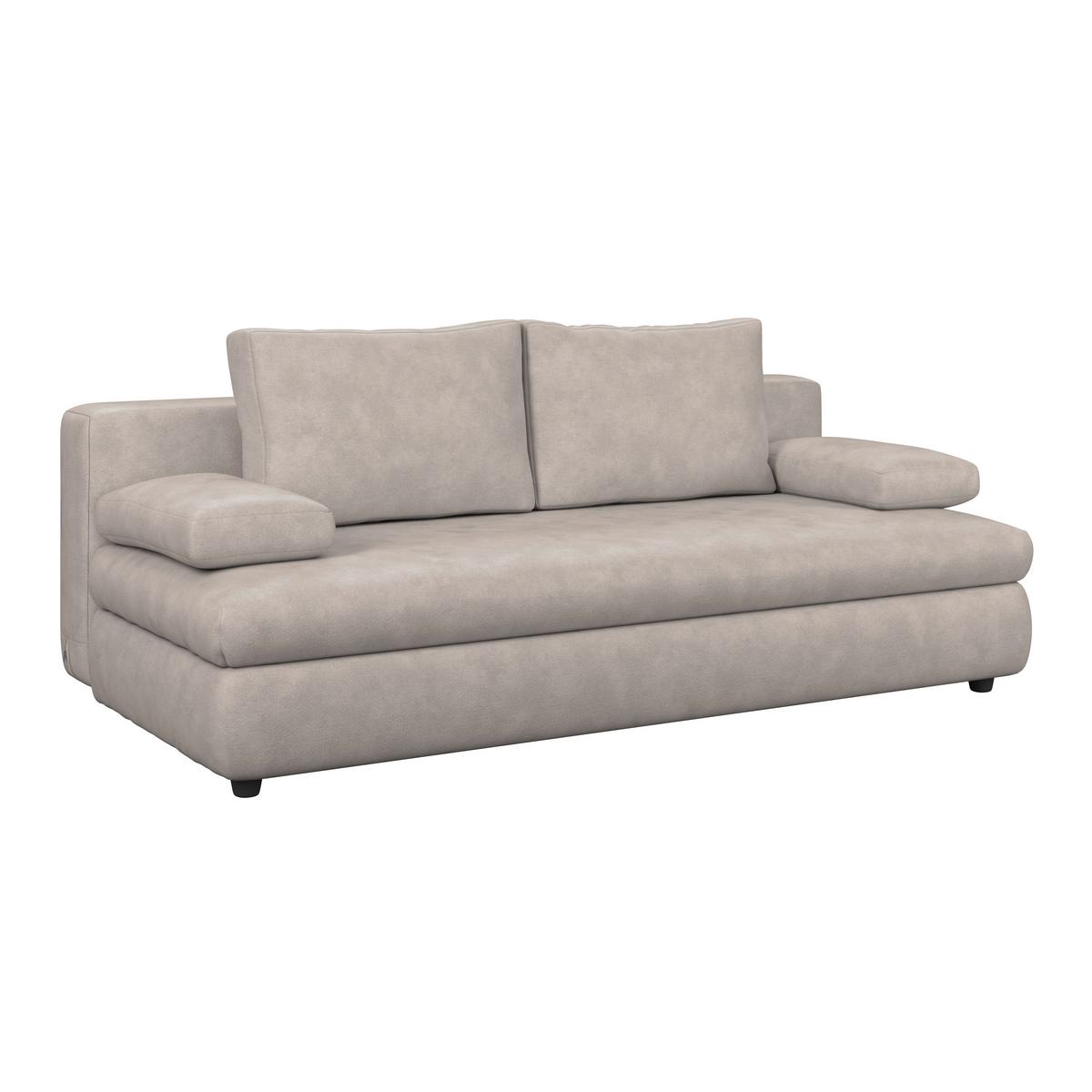 Schlafsofa Oslo Schwarz, Lf: 200x140 cm - Schwarz, Trend, Holz/Kunststoff (205/72/100cm)