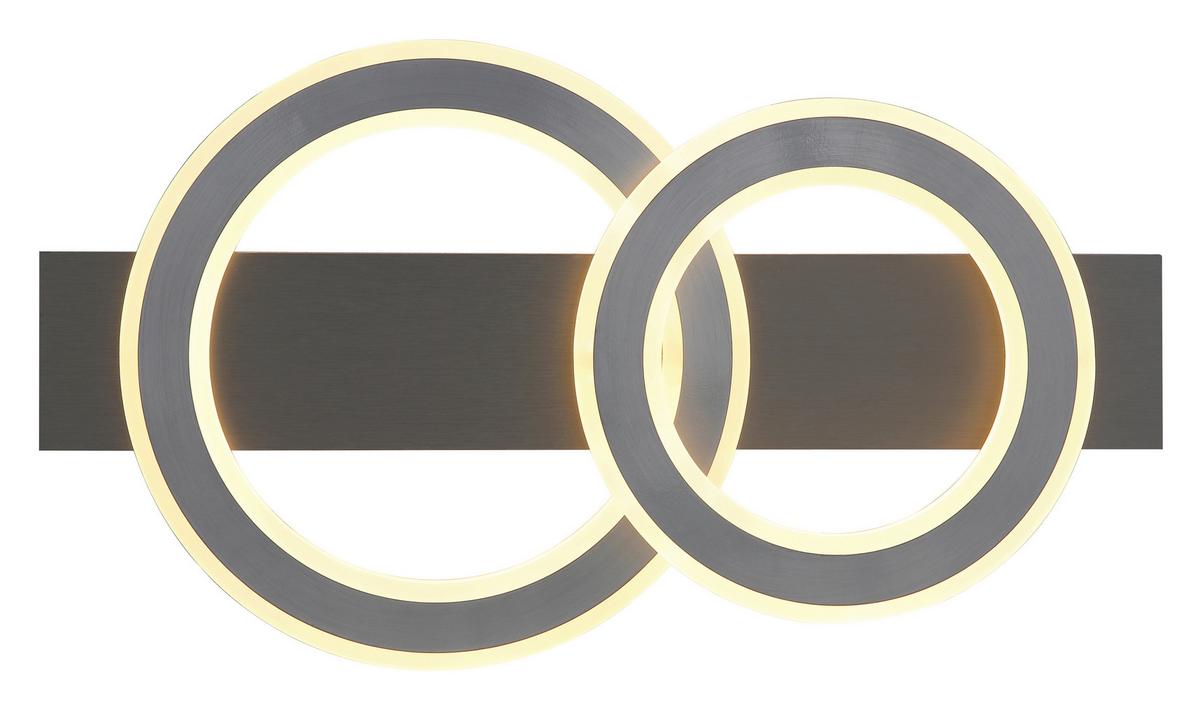 LED-DECKENLEUCHTE Antharzit, Grau, ca. 63x35x7cm - Anthrazit/Opal, Design, Kunststoff/Metall (63/35/7cm) - Globo