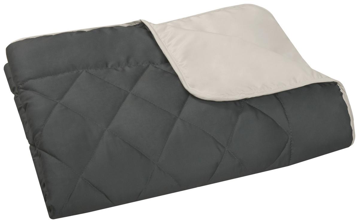 Steppdecke Annika Leicht 140x200 cm - Taupe/Grau, MODERN, Textil (140/200cm) - Luca Bessoni