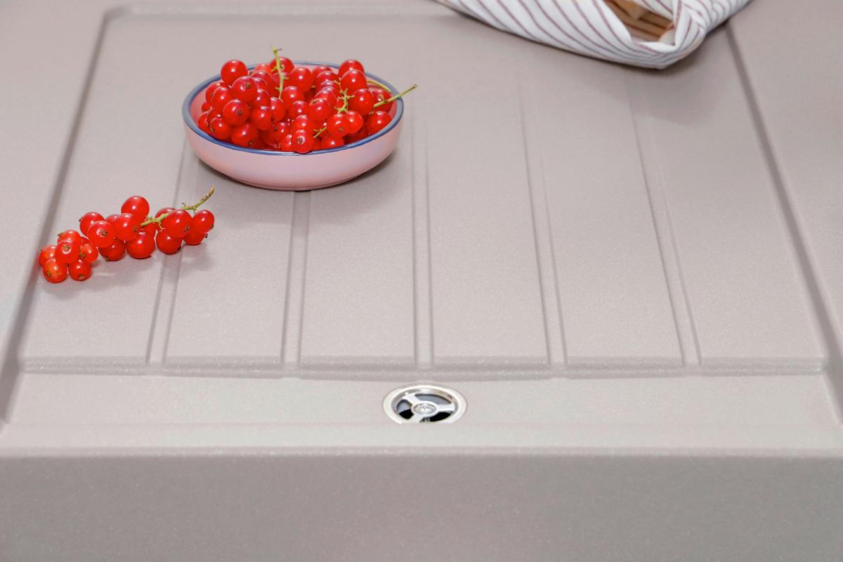 Spüle Austin Grau B: 86 cm - Grau, Design, Stein (86/21/50cm) - Respekta