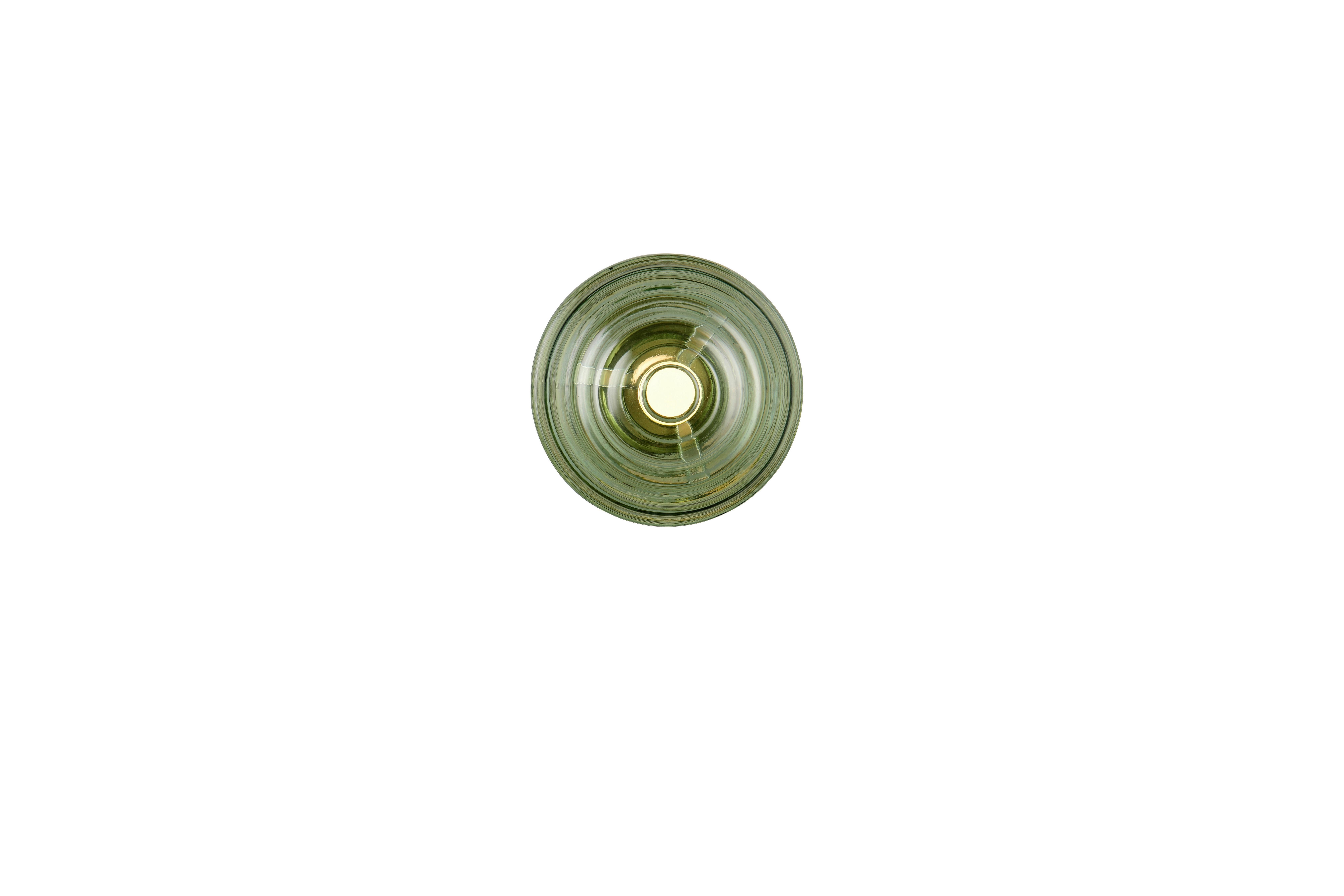 Led-wandleuchte Earl Grün Messingfarben D: 15,5 Cm - Messingfarben/Grün, LIFESTYLE, Glas/Metall (15,5/15cm)