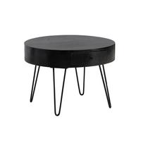 KONFERENČNÝ STOLÍK RUND - čierna, Design, kov/drevo (60/60/43cm) - MID.YOU