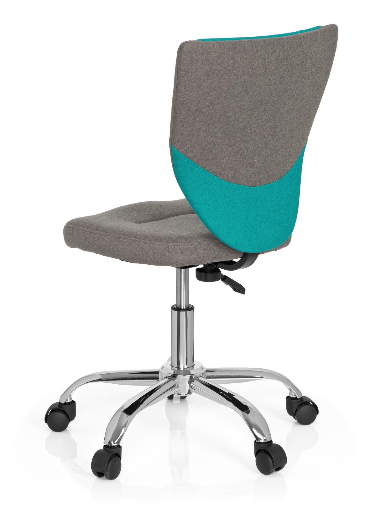 Jugenddrehstuhl Kiddy Grau/Türkis Bis 60 Kg - Türkis/Silberfarben, MODERN, Kunststoff/Textil (41/94/41cm) - MID.YOU
