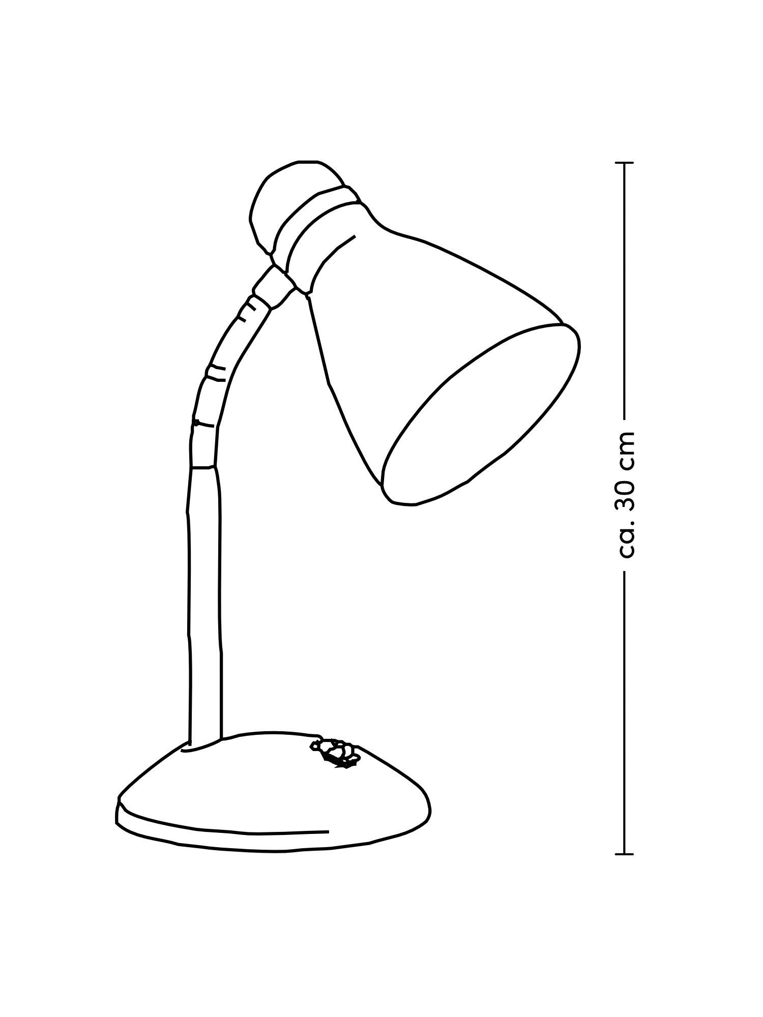 Stolová Lampa Elif V: 30cm, 25 Watt - staroružová, Štýlový, kov (30cm) - Modern Living