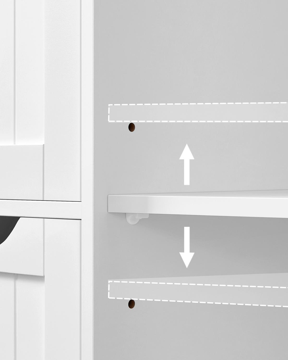 Midischrank Bathroom Cabinet - Weiß, MODERN, Holzwerkstoff (65/90/35cm) - MID.YOU