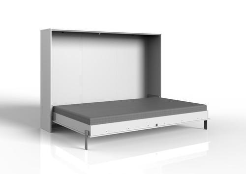Vyklápacia posteľ JUIST horizontálna 140X200CM - biela, Modern, kompozitné drevo (140/200cm)