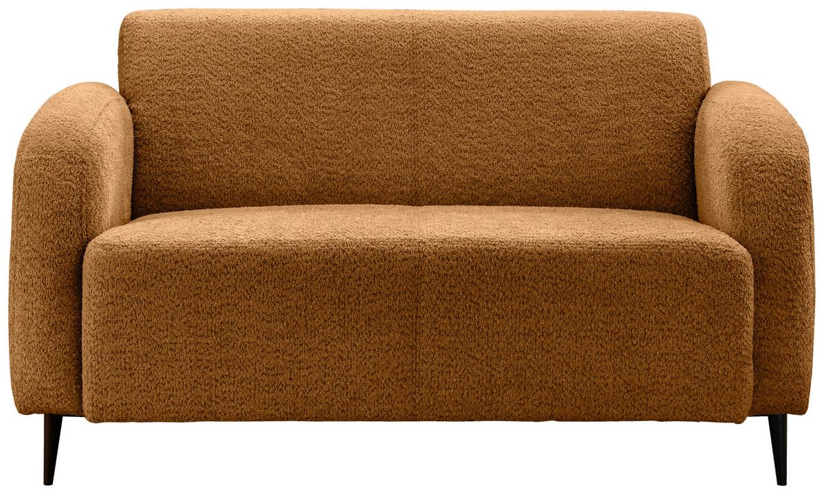 2-Sitzer-Sofa Marone Goldfarben B: 140cm - Goldfarben/Schwarz, MODERN, Textil (140/76/90cm) - Livetastic