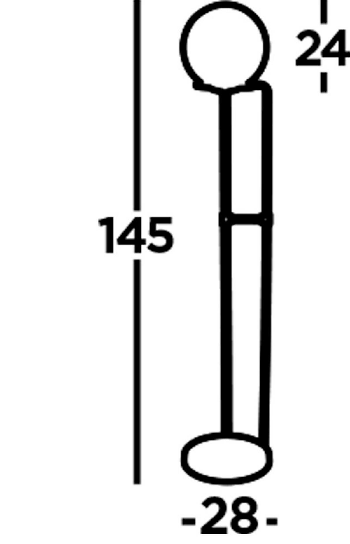 Stehleuchte Sphere Eu8093ab - Messingfarben, LIFESTYLE, Glas/Metall (28/145cm)