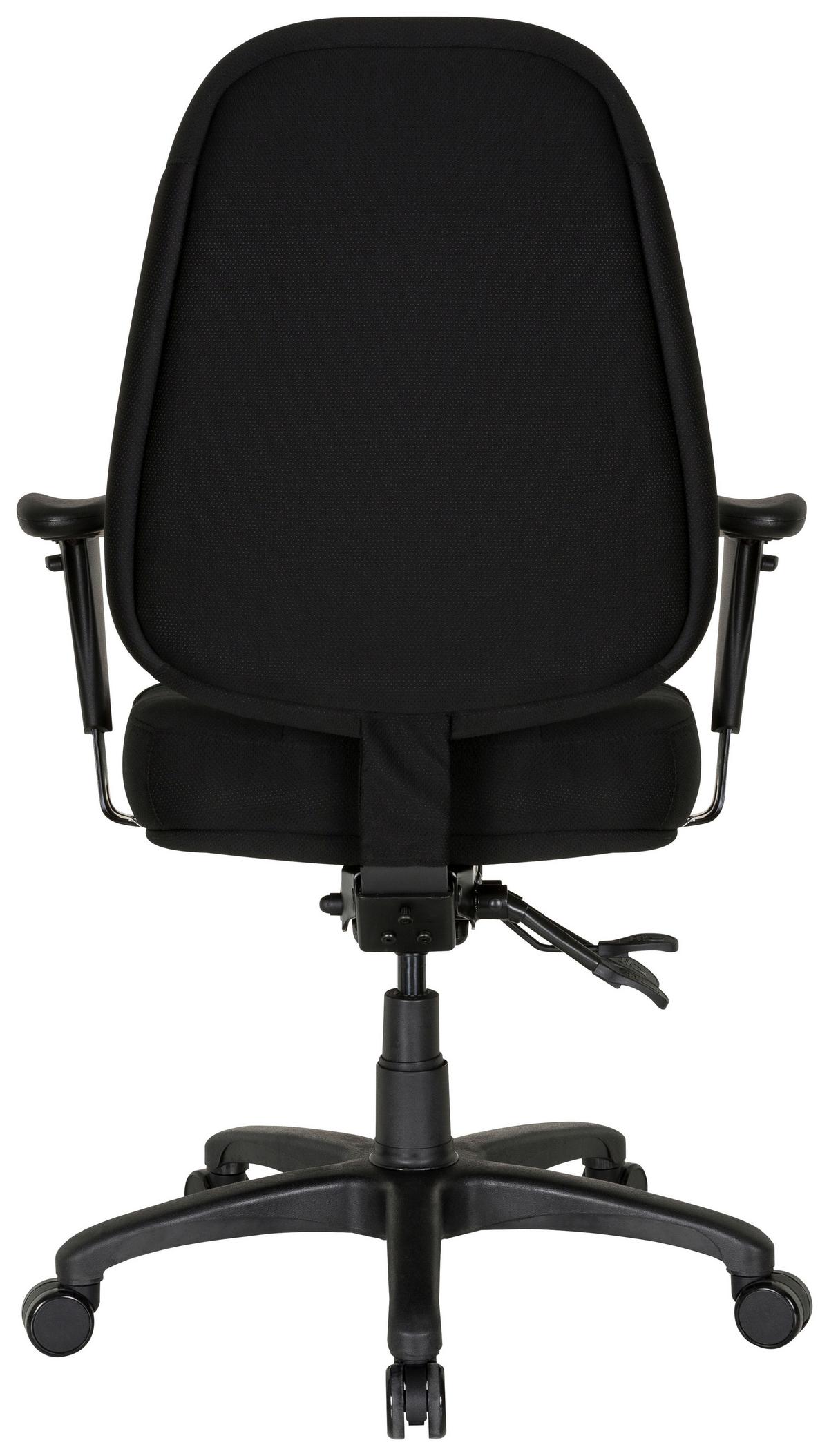 Bürostuhl Zenit Xxl Schwarz Bis 150 Kg - Schwarz, Basics, Kunststoff/Textil (76/119/69cm) - MID.YOU