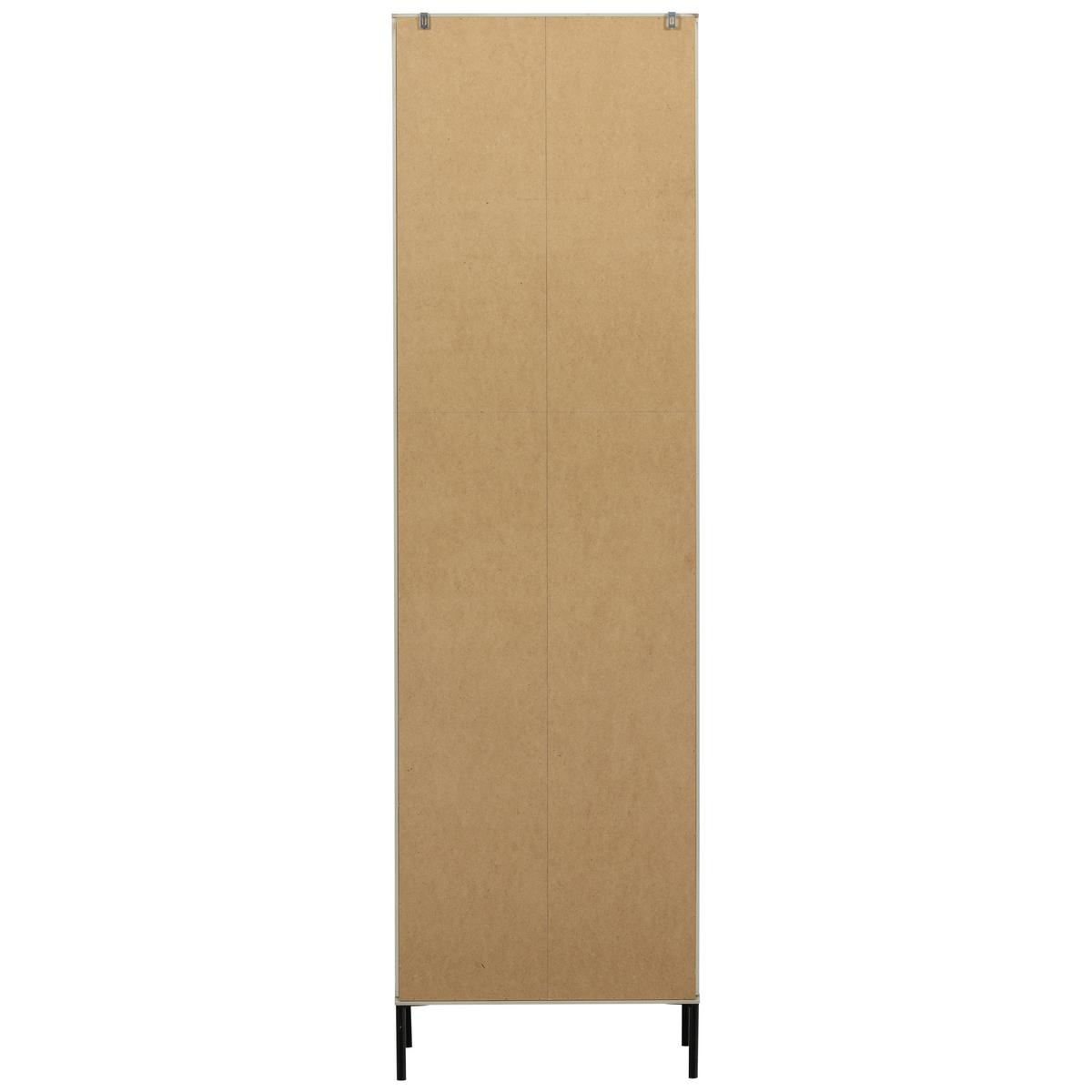Garderobenschrank Gravure Grau B: 60 cm - Schwarz/Grau, Design, Holz (60/210/42cm) - Livetastic