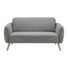 Pohovka PIA šedá - tmavě šedá/přírodní barvy, Moderní, dřevo/textil (146/76/75cm) - Bessagi Home