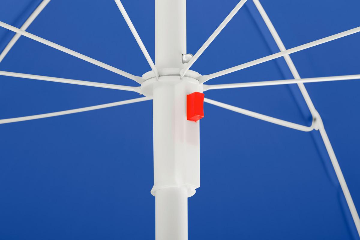 Sonnenschirm Ibiza BxHxT: 240x230x240 cm Blau - Blau/Weiß, Basics, Textil/Metall (240/230/240cm) - Schneider