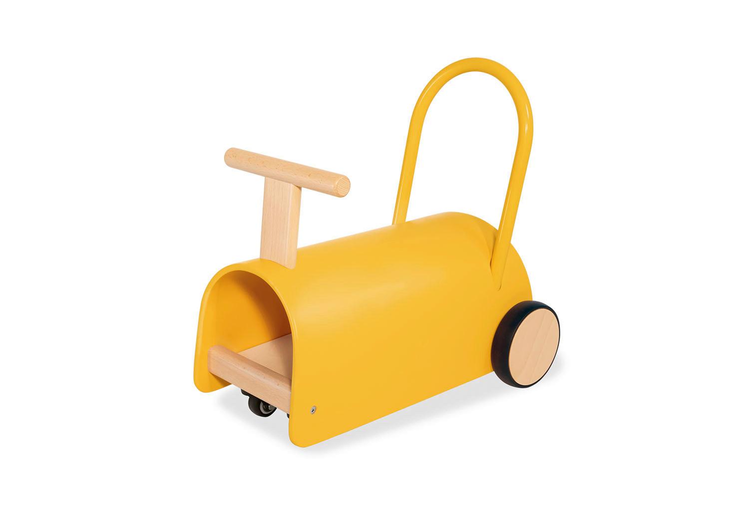 Lauflernhilfe Enzo - Dunkelgelb, Basics, Holz (L 47 cm/B 31 cm/H 45 cmcm) - Pinolino