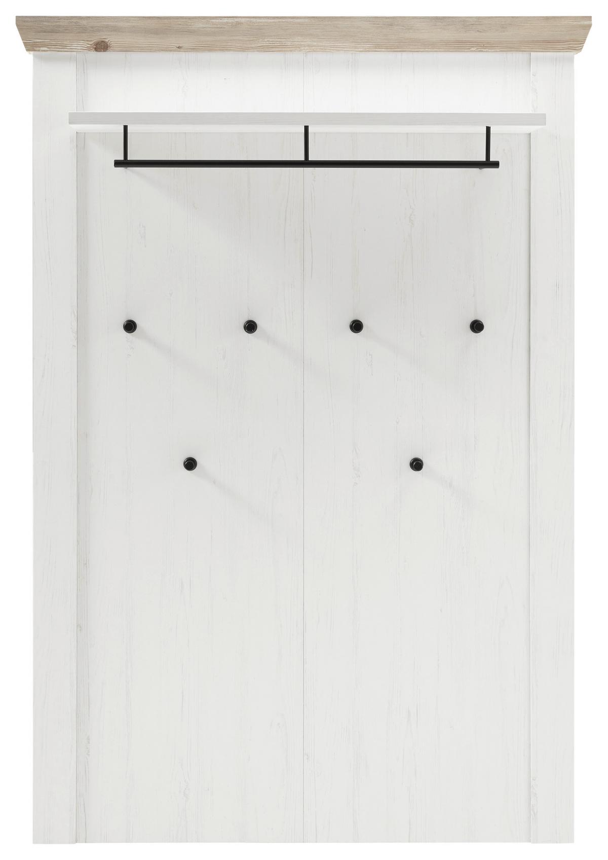 Garderobenpaneel Florenz Pinienfarbe/Hellbraun 107cm - Hellbraun/Pinienfarben, Design, Holzwerkstoff (107/153/27cm) - MID.YOU