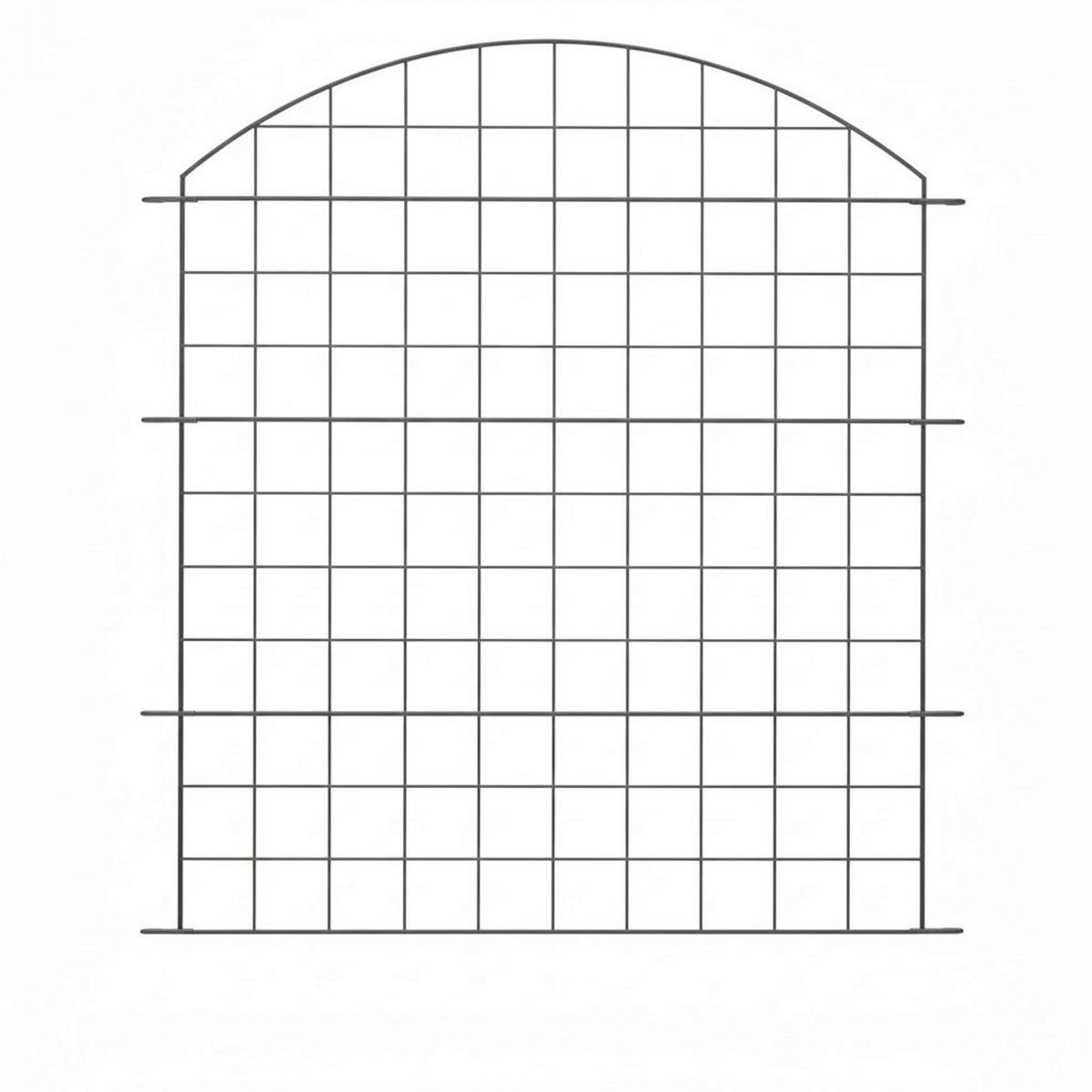 DEKOZAUN UNTERBOGEN 11-TEILIG - Anthrazit, Basics, Metall (390/53/1cm)