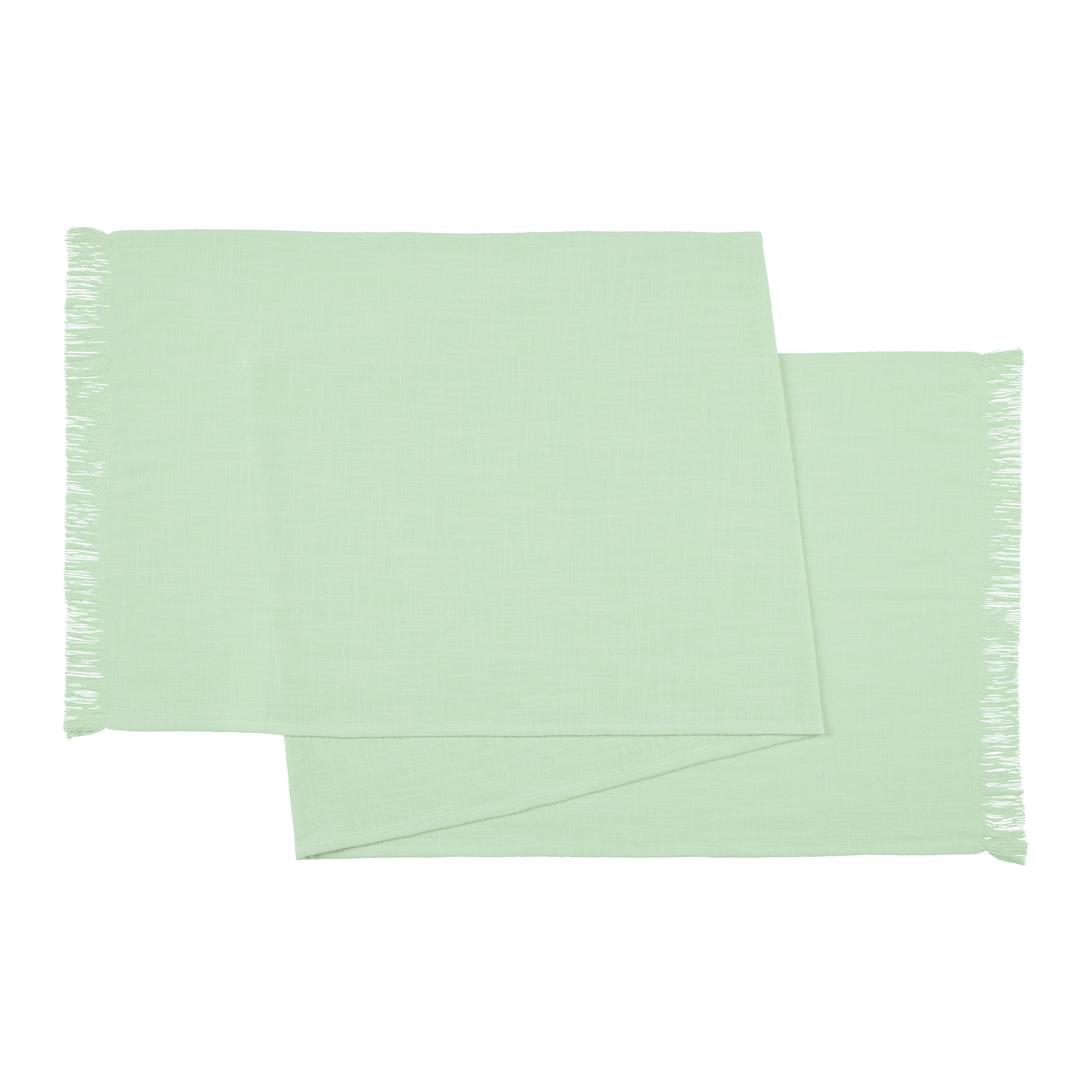 ÚZKY OBRUS CANDY -EXT- - mätovozelená, Konventionell, textil (45/170cm) - Mömax